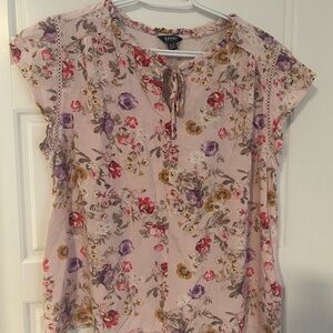Buffalo David Bitton Multicolor Floral Blouse Size XL
